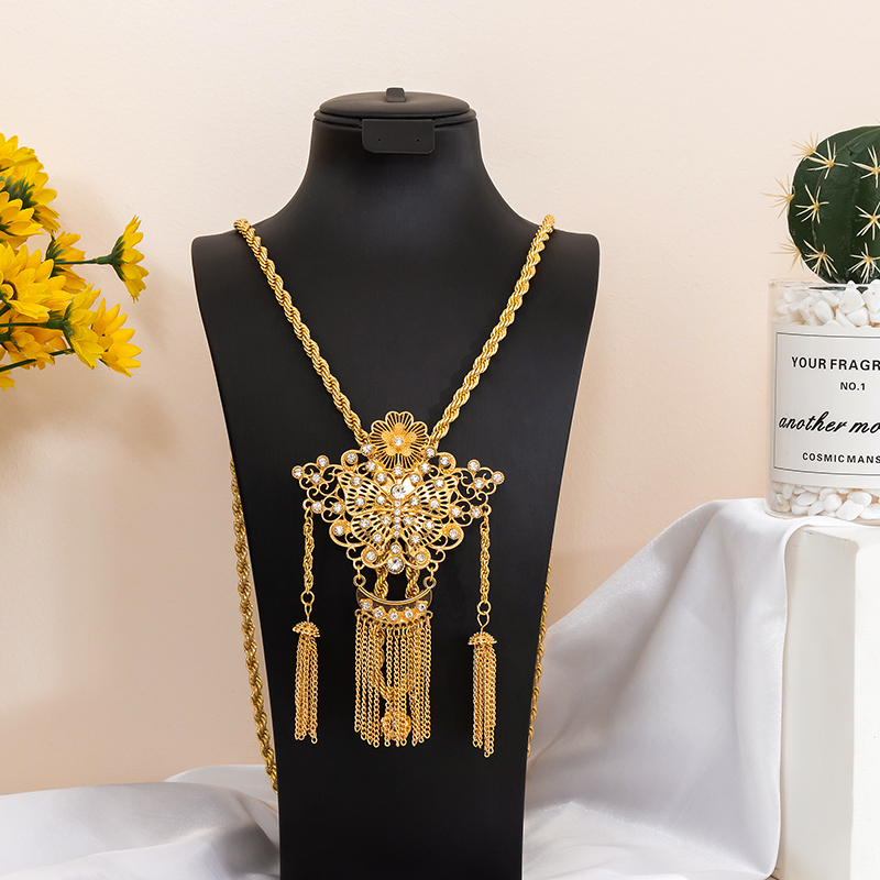 Ethnic Fashion Jewellery - Colar Vintage com Pingente de Borboleta