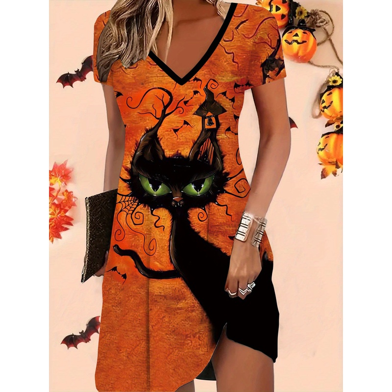 Y2K Ethnic Fashion - Estampa de Halloween com padrão de
