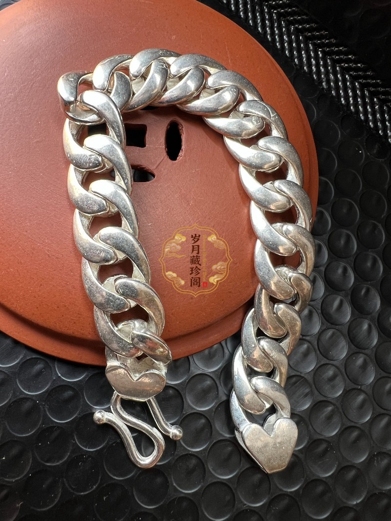 Y2K Ethnic Fashion - Pulseira Folclórica Vintage de Prata Tibetana