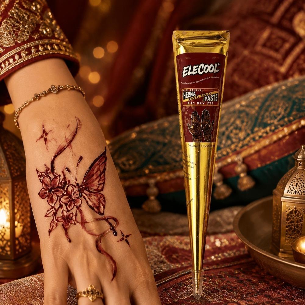 Ethnic Fashion India - Pasta de Tatuagem Temporária Natural, Henna