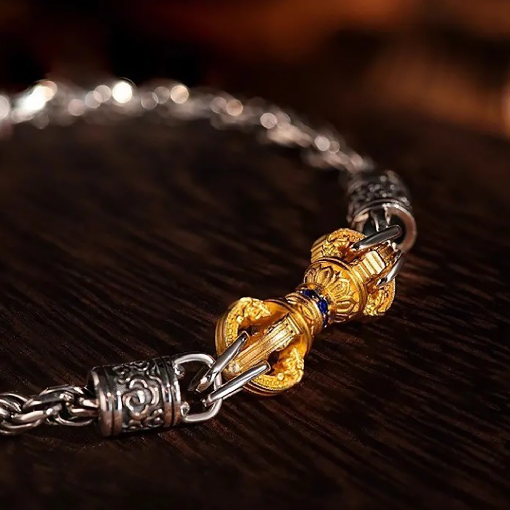 Ethnic Chic Fashion - Pulseira Chique Tibetana Budista com Amuleto,