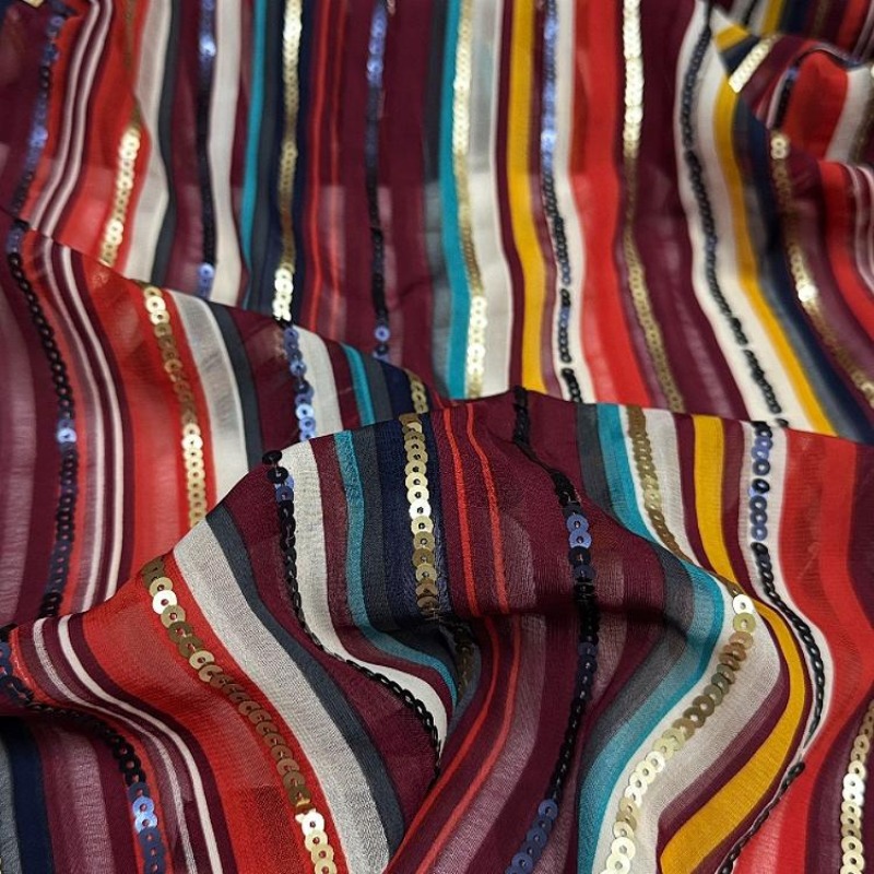Tecido de lantejoulas bordado  - Ethnic Fashion Designer avaliação e preço