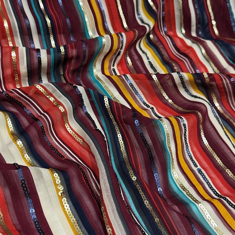 Tecido de lantejoulas bordado  - Ethnic Fashion Designer avaliação e preço