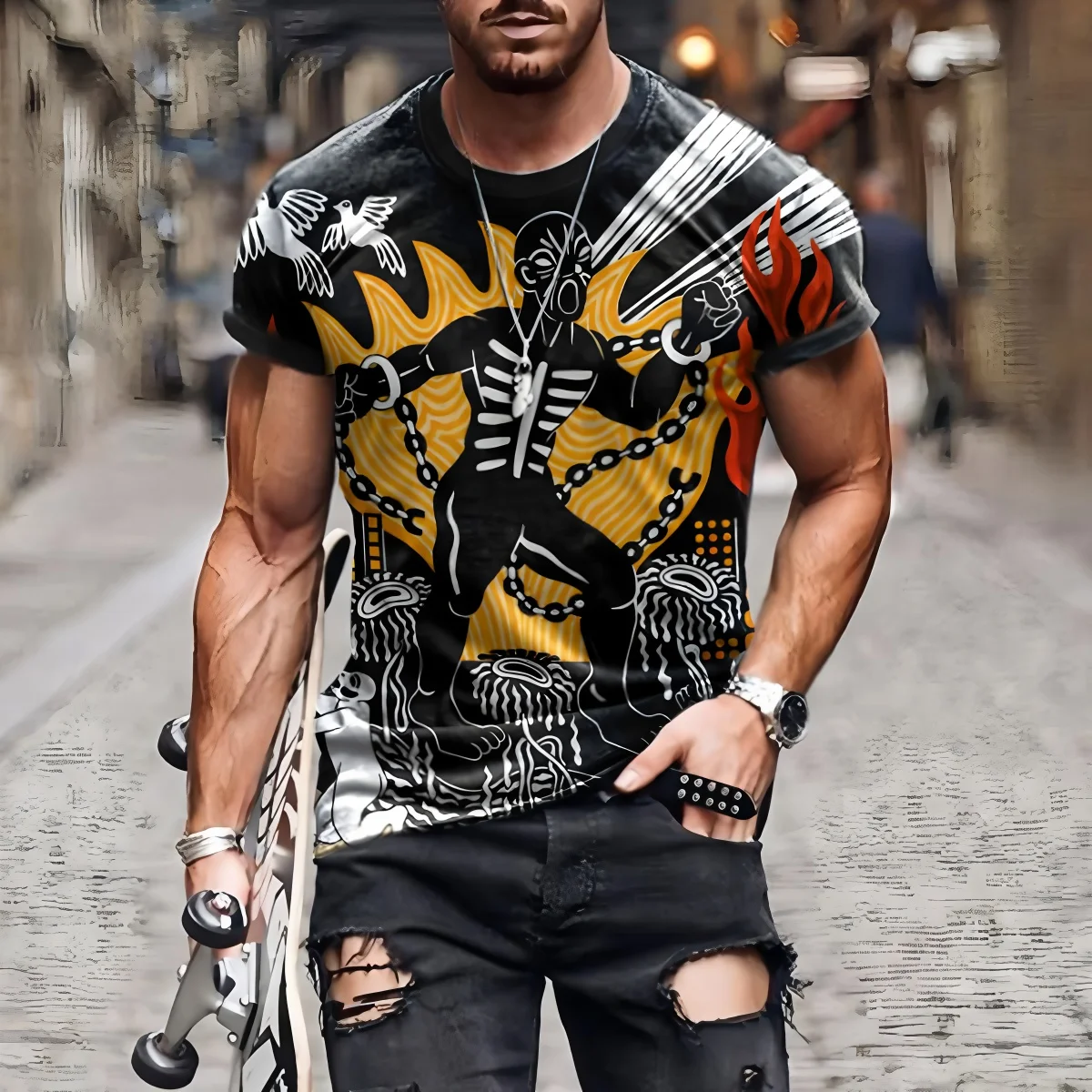 Camisetas com Estampa Étnica V - Men'S Ethnic Fashion Trends avaliação e preço