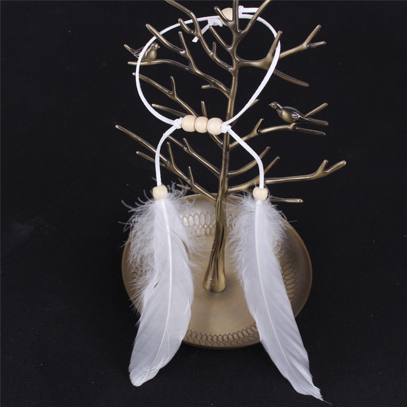 Handmade White Feather Headban - Ethnic Fashion India avaliação e preço