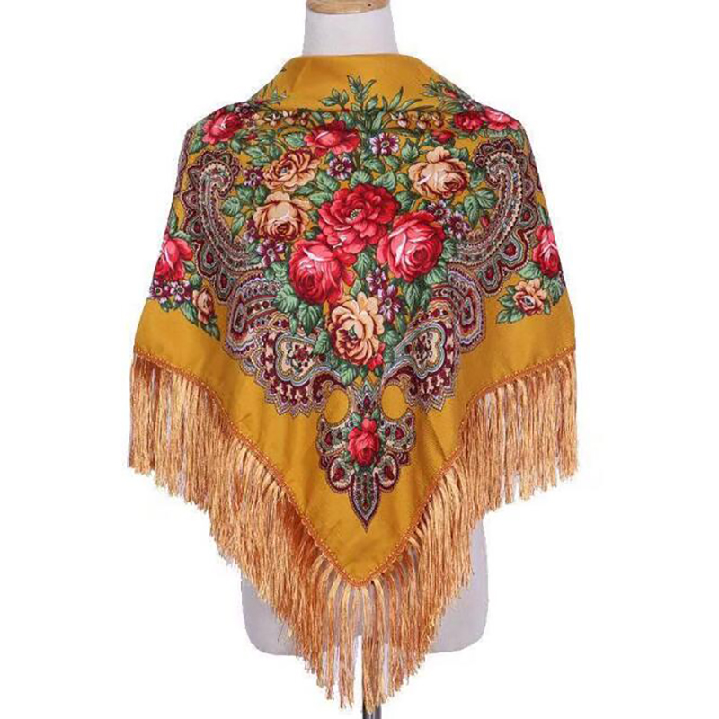 Retro impresso cachecol invern - Winter Ethnic Fashion For Women avaliação e preço