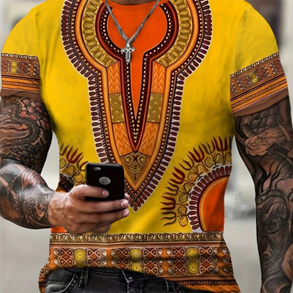Camiseta Masculina Estilo Étni - Y2K Ethnic Fashion avaliação e preço