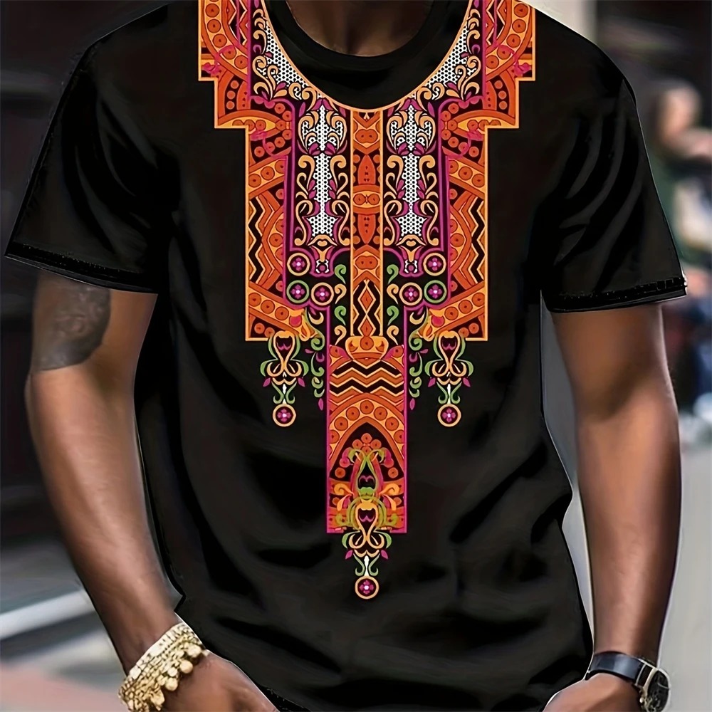 Camiseta Masculina Estilo Étni - Y2K Ethnic Fashion avaliação e preço