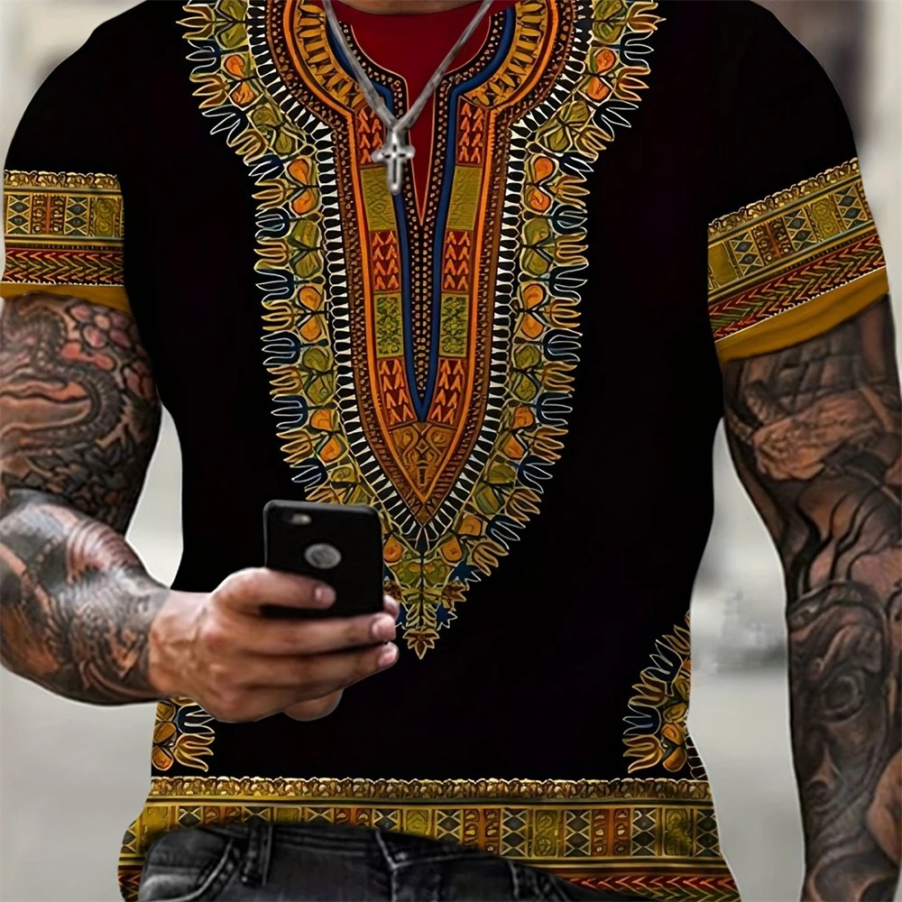 Camiseta Masculina Estilo Étni - Y2K Ethnic Fashion avaliação e preço