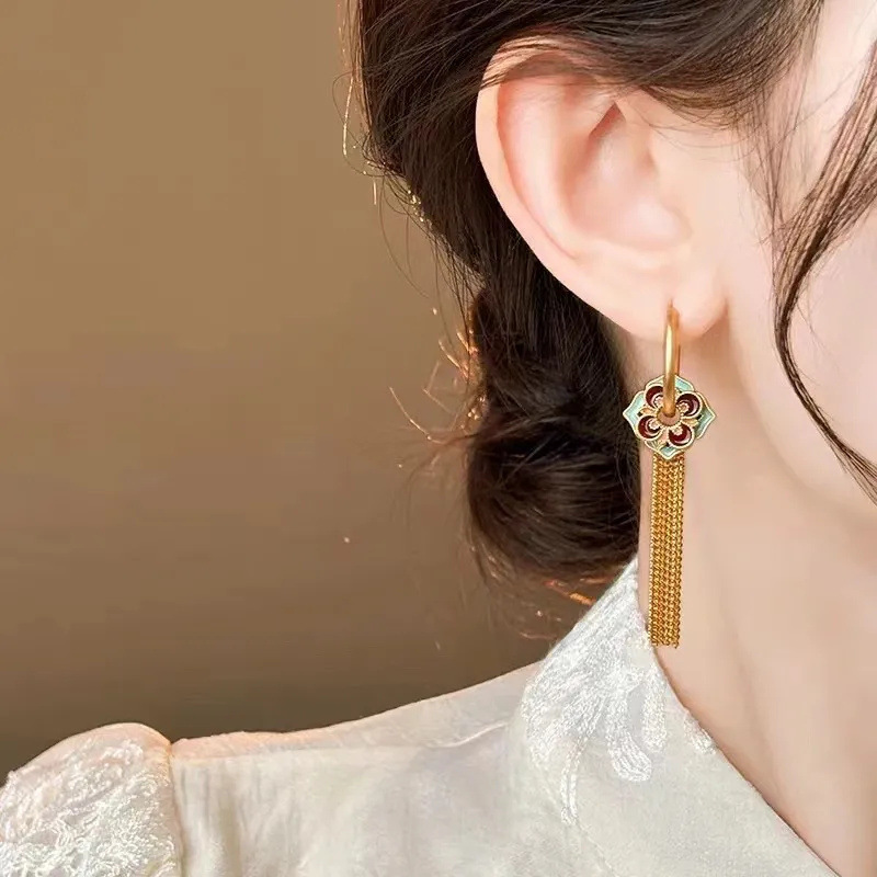 Flor Dourada Borla Brincos par - Ethnic Fashion Way avaliação e preço