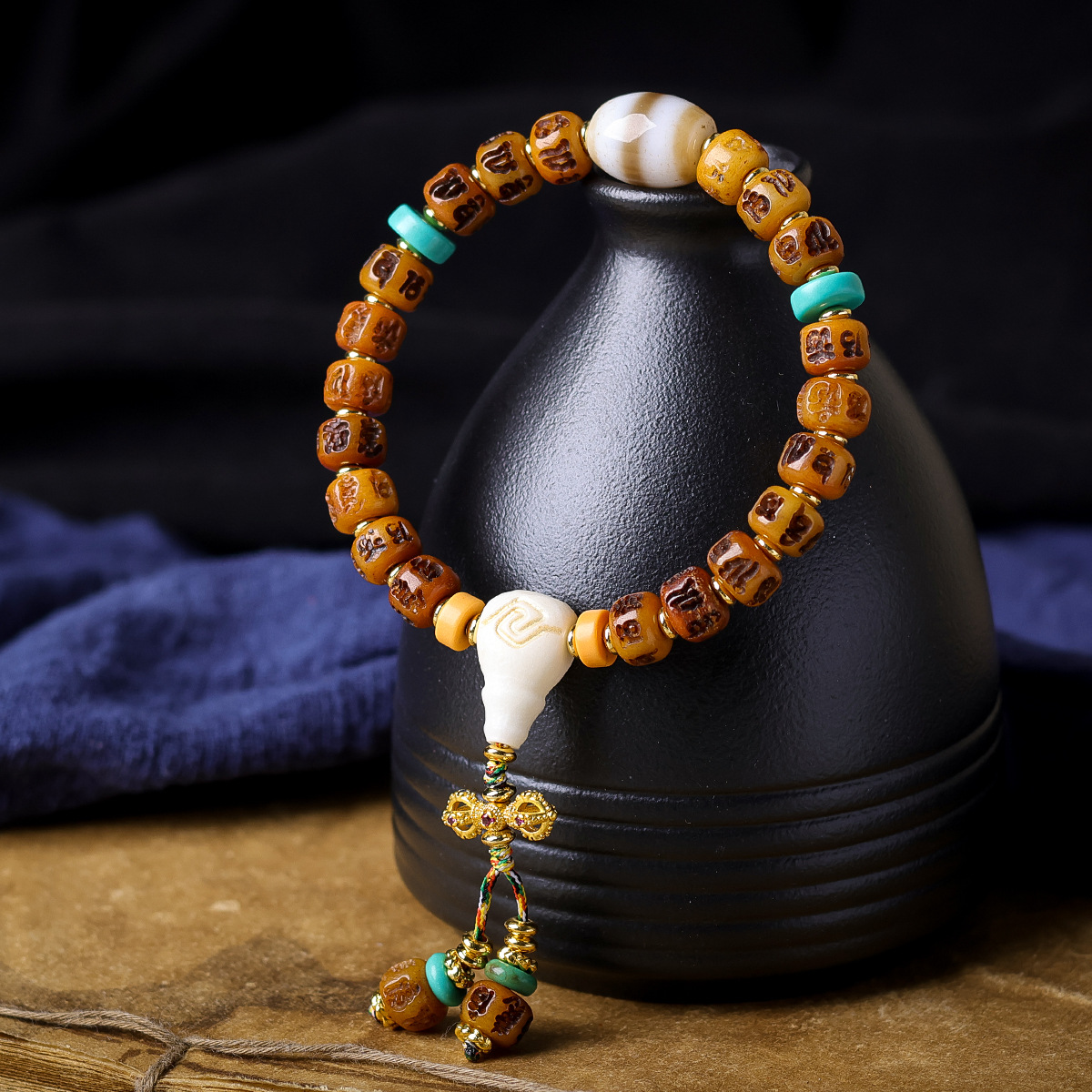 Pulseira Tibetana de Osso Escu - Ethnic Fashion Way avaliação e preço
