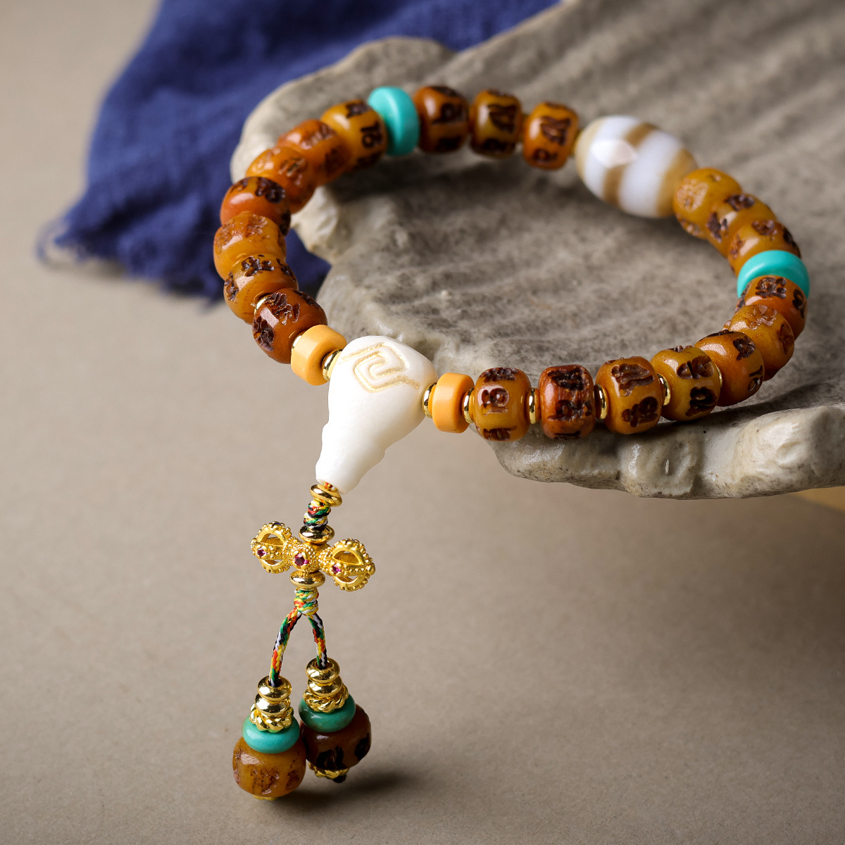 Pulseira Tibetana de Osso Escu - Ethnic Fashion Way avaliação e preço