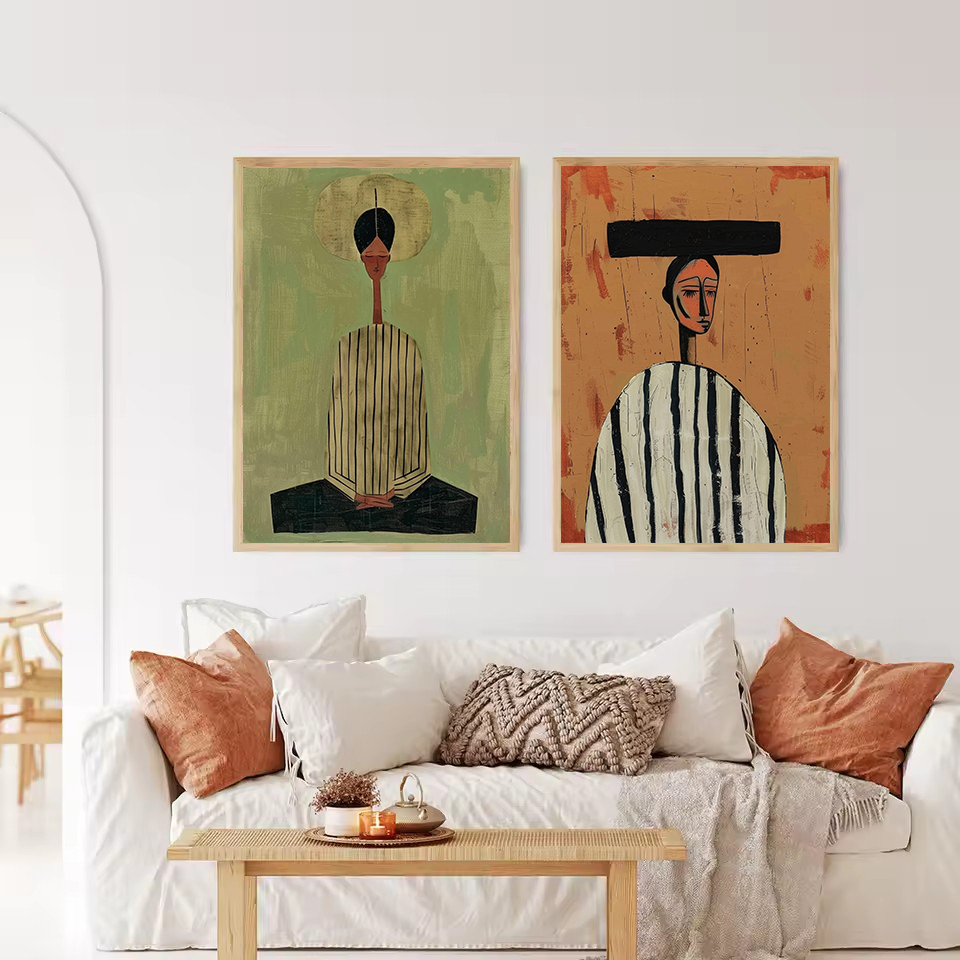 Pôster de Pintura em Tela Abst - Ethnic Contemporary Fashion avaliação e preço