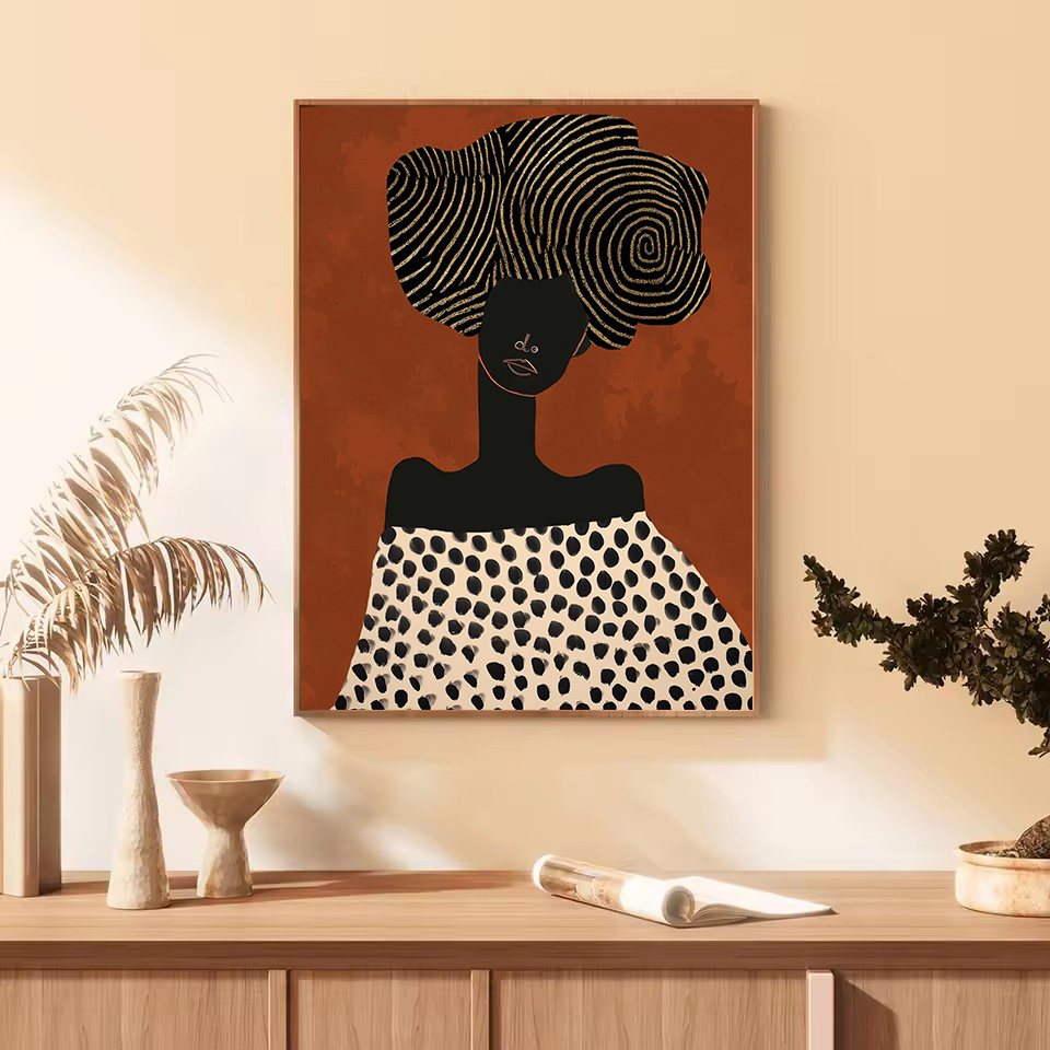 Pôster de Pintura em Tela Abst - Ethnic Contemporary Fashion avaliação e preço