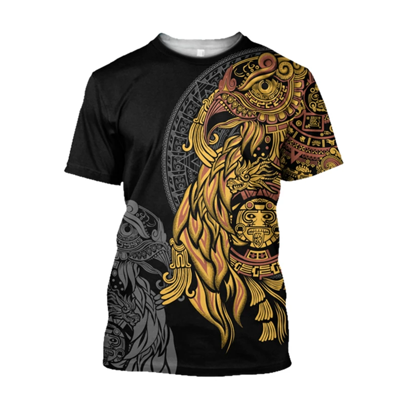 Camiseta Retro Étnica Azteca d - Men'S Ethnic Fashion Trends avaliação e preço