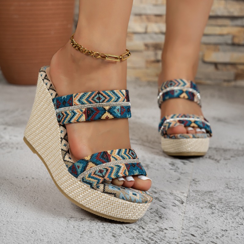 Sandálias Femininas Geométrica - Ethnic Fashion Trends 2026 avaliação e preço