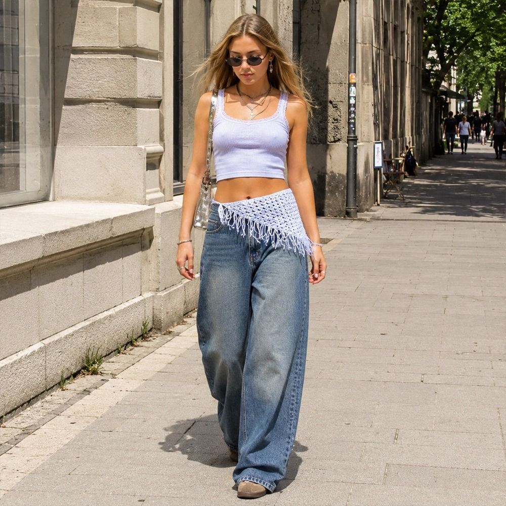 Cinto de Franjas de Moda Y2K,  - Y2K Ethnic Fashion avaliação e preço