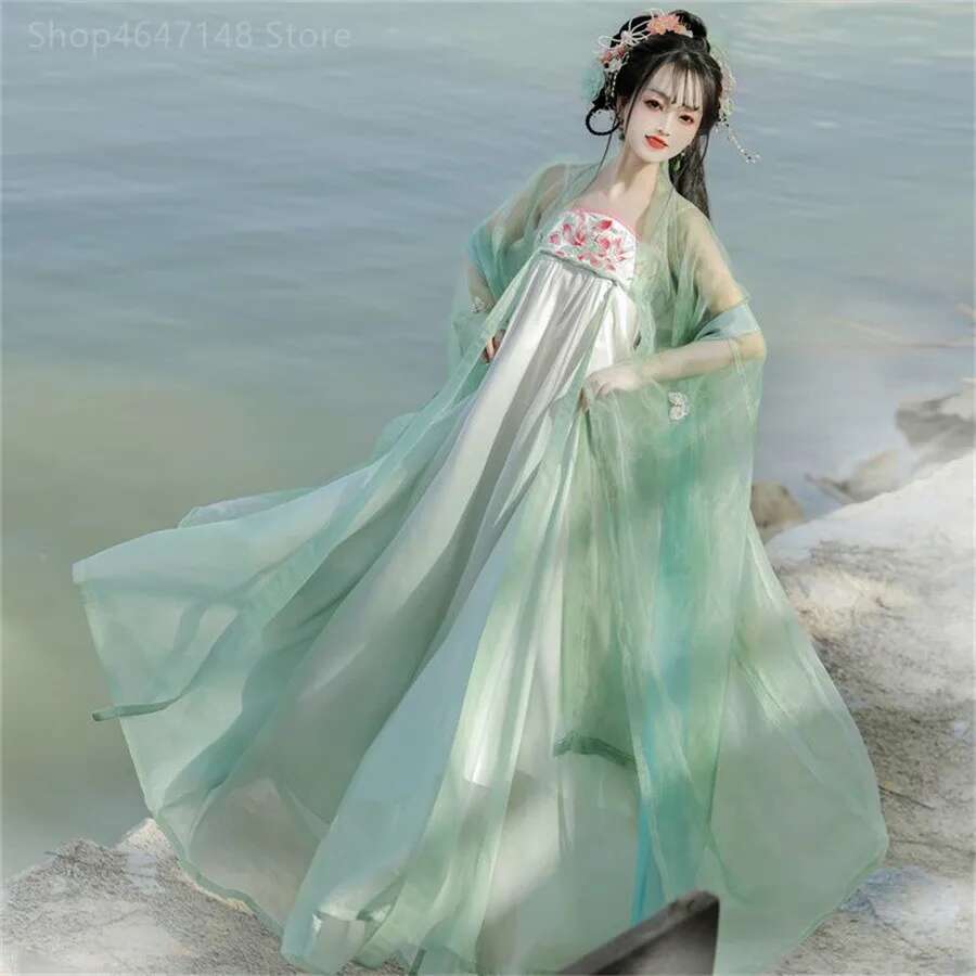 Hanfu vestido tradicional chin - Ethnic Dress Fashion Show avaliação e preço